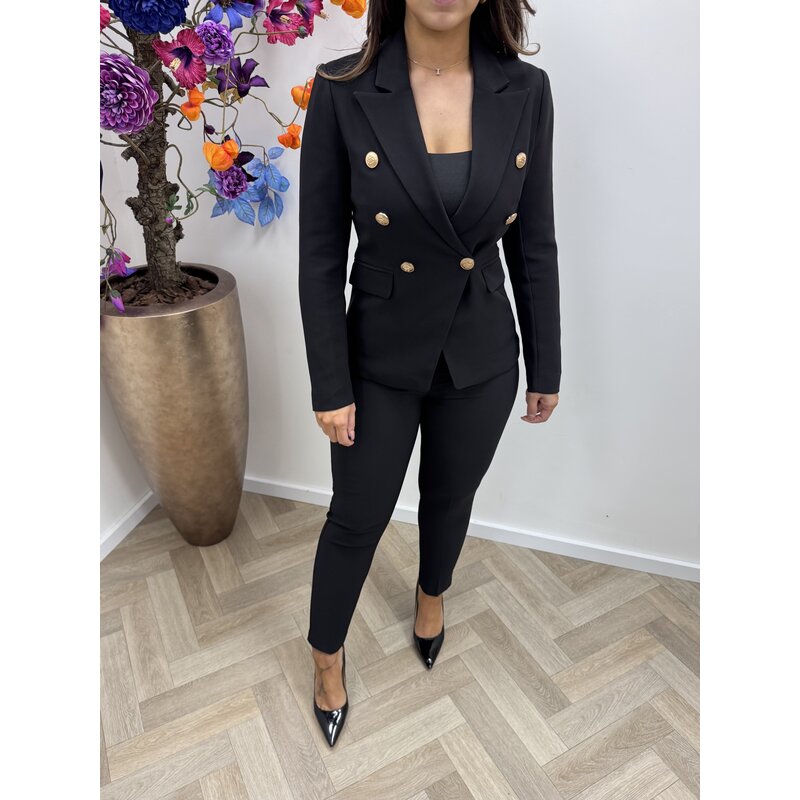 Luxe Blazer Button Lulumary V195 Black PRE ORDER