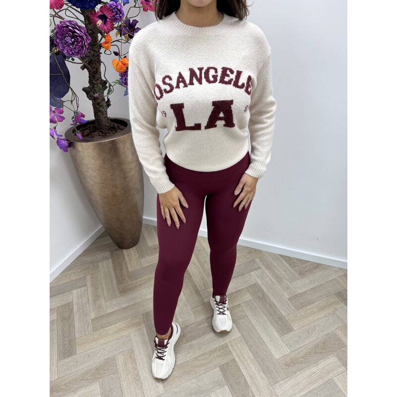 Oversized Trui Los Angeles 8869 Beige ( WEB ONLY)