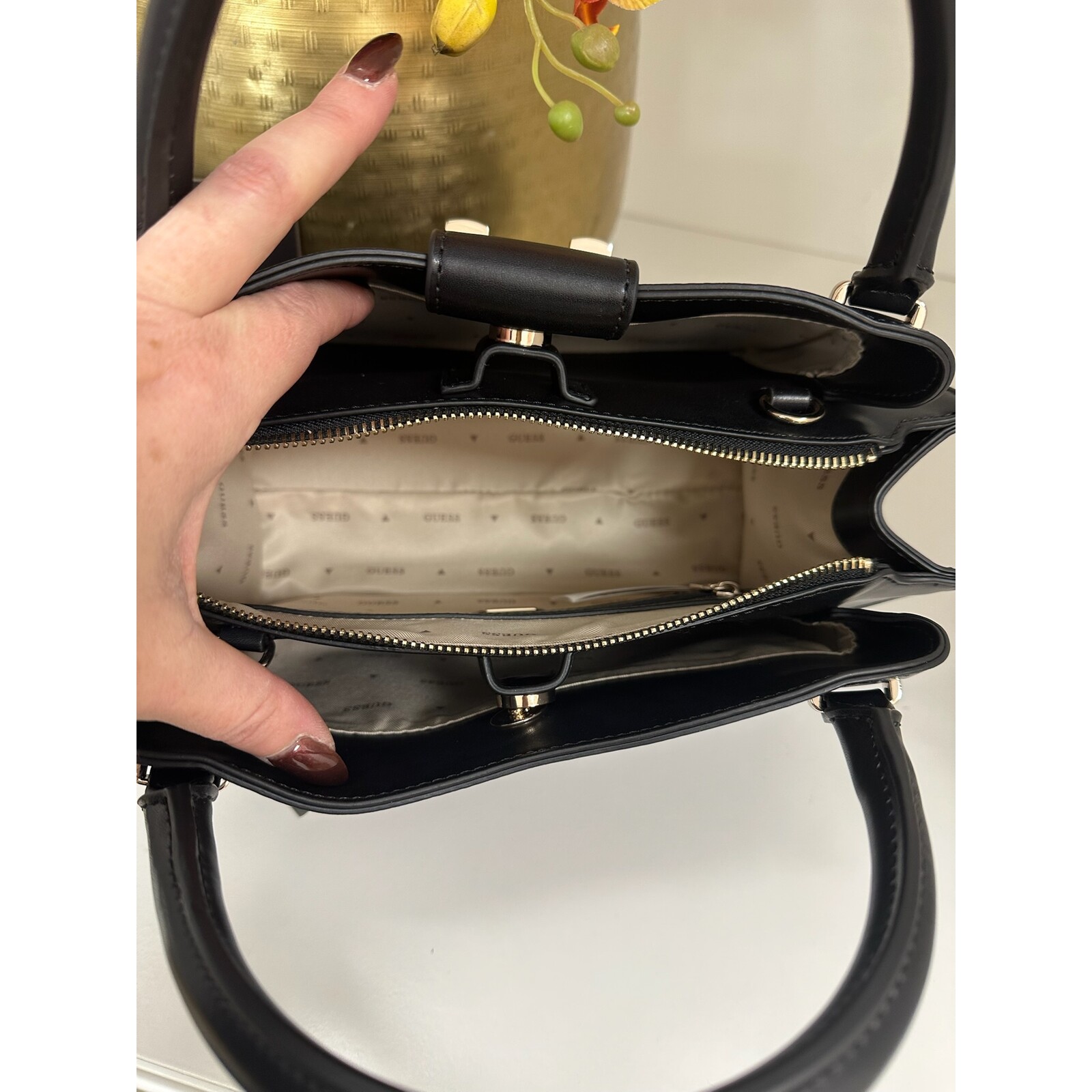 Guess Satchel Bag Jane Black Guess 963