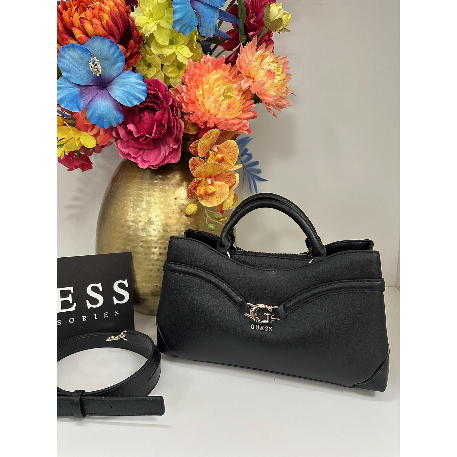 Guess Satchel Bag Dea Black Guess 961