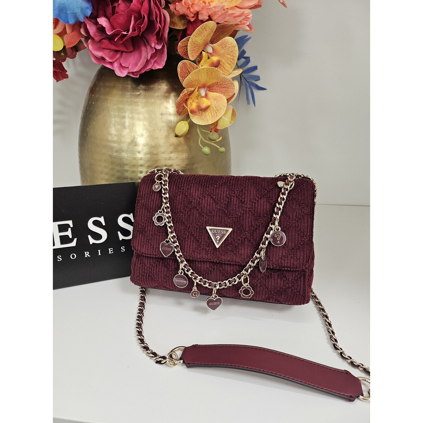 Guess Flap Bag Giully Wine Guess 956