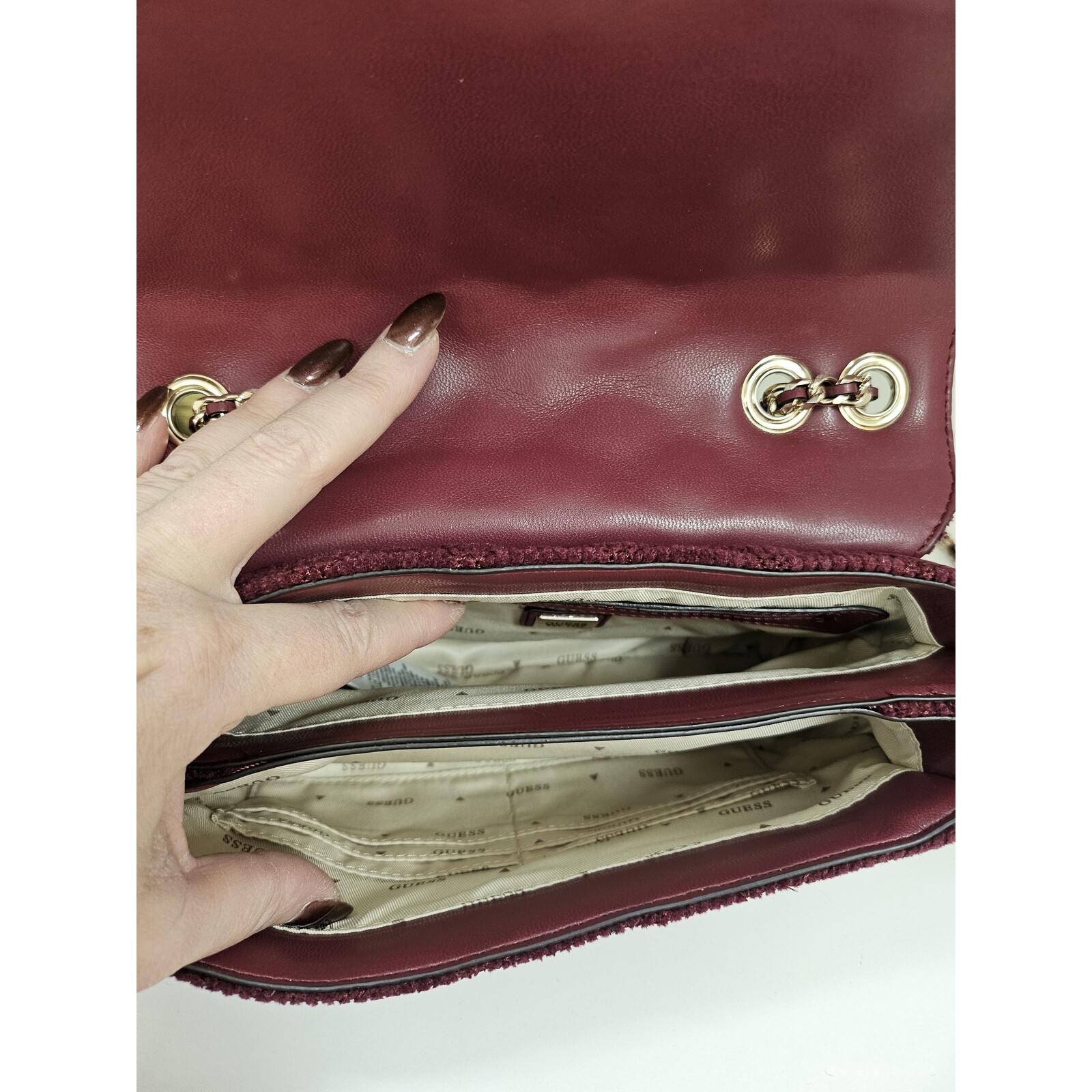 Guess Flap Bag Giully Wine Guess 956