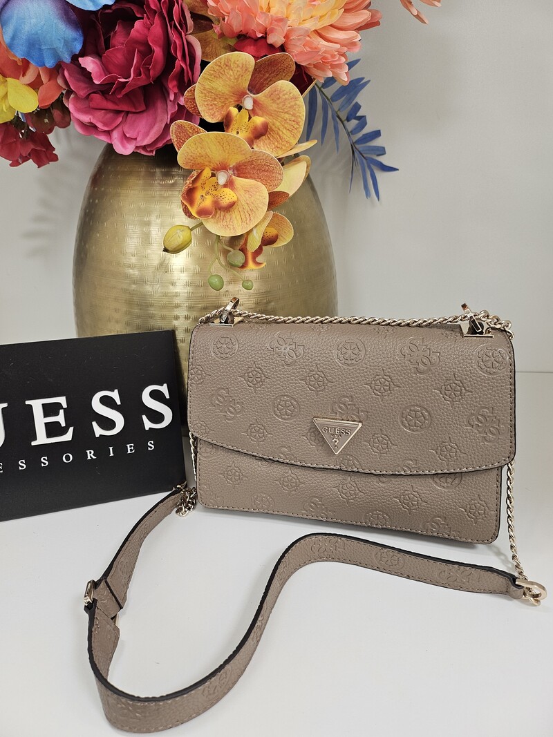 Flap Bag. Cresidia Dark Taupe Guess 974