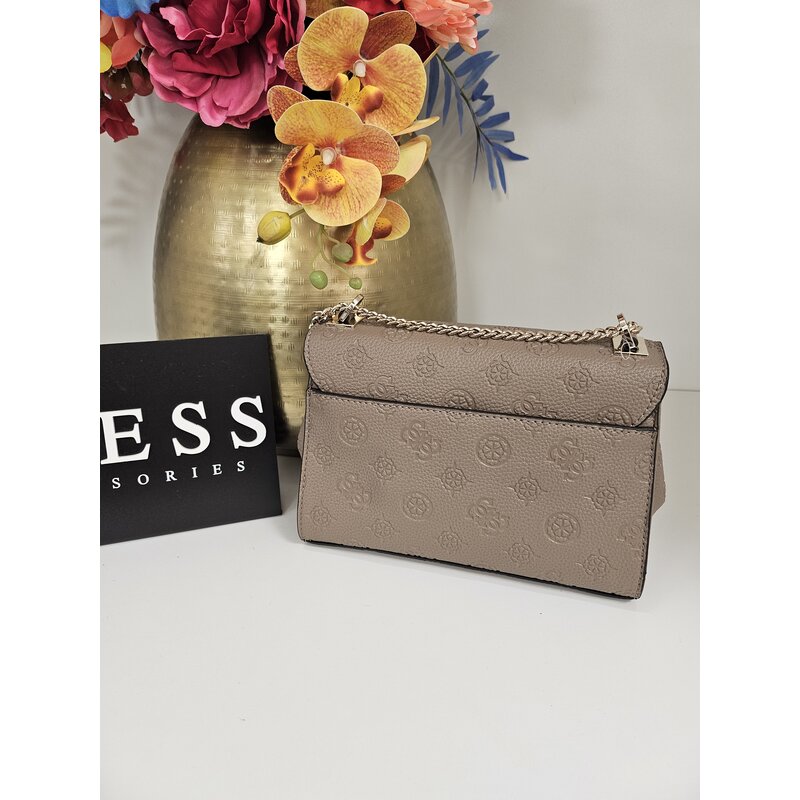 Flap Bag. Cresidia Dark Taupe Guess 974