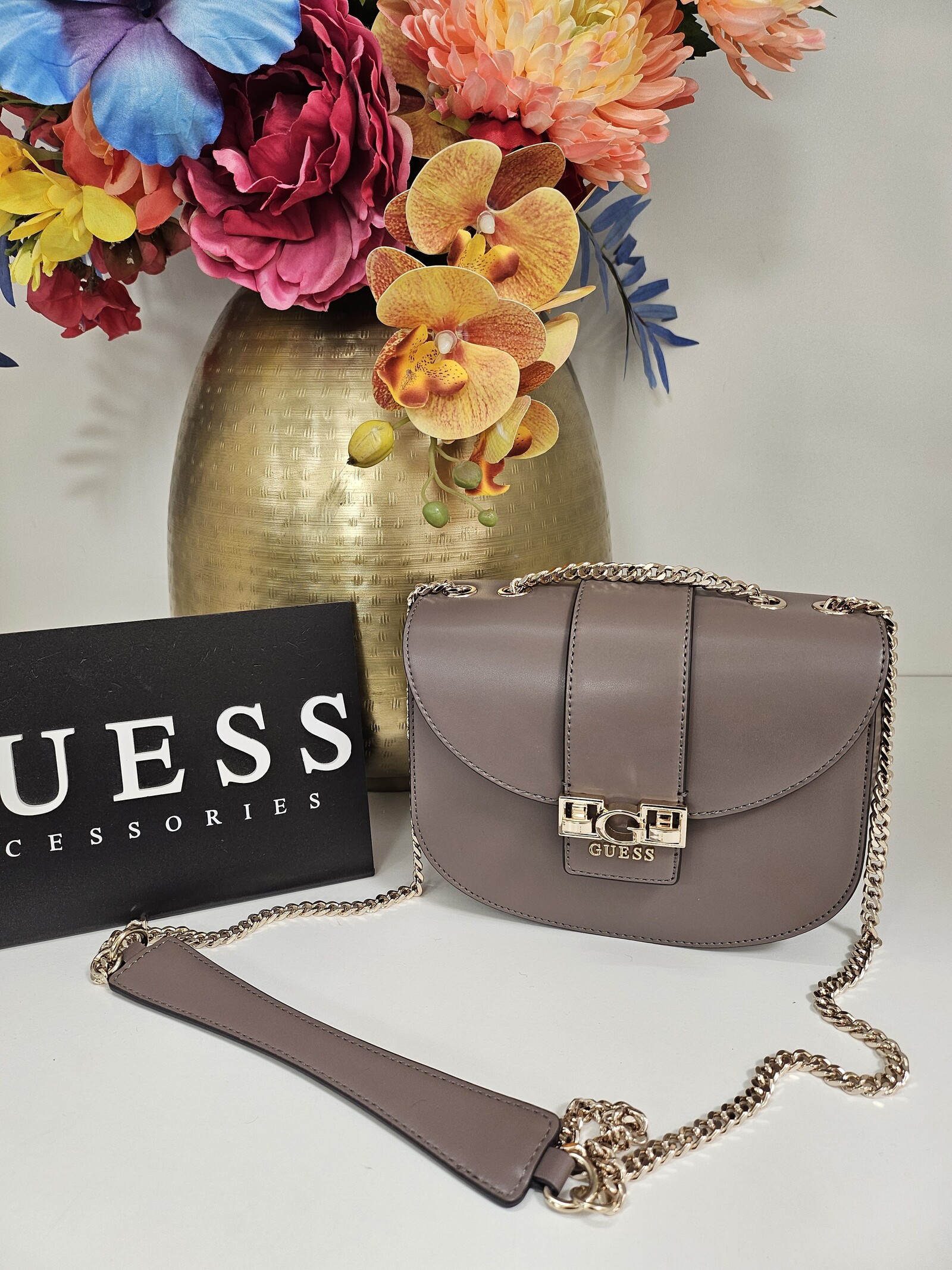Guess Bag Jane Dark Taupe Guess 975