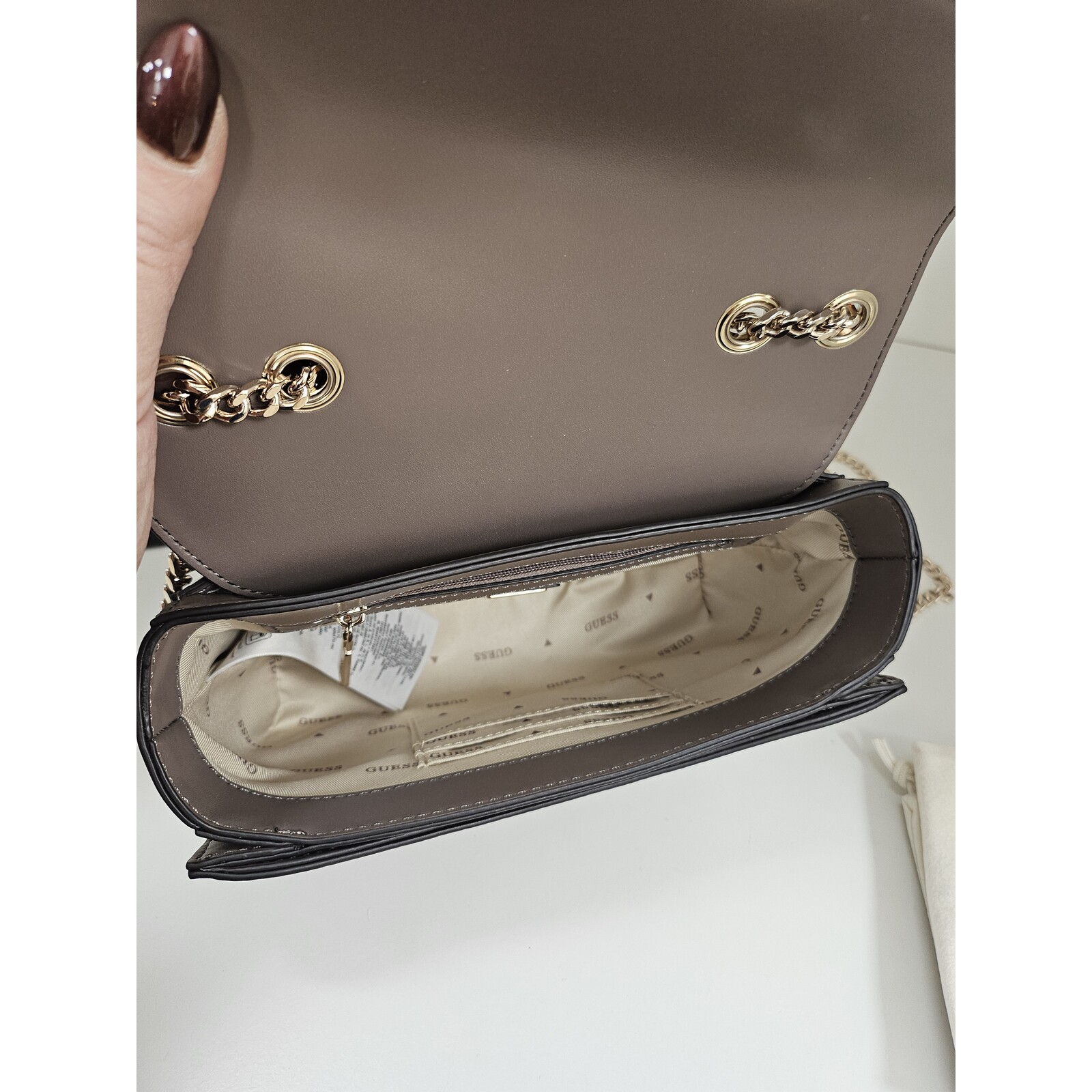 Guess Bag Jane Dark Taupe Guess 975