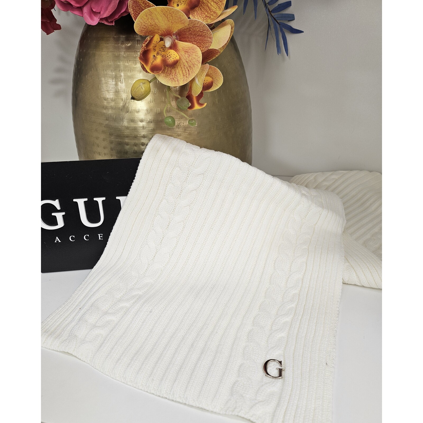 Guess Sjaal Logo Guess Off white 970