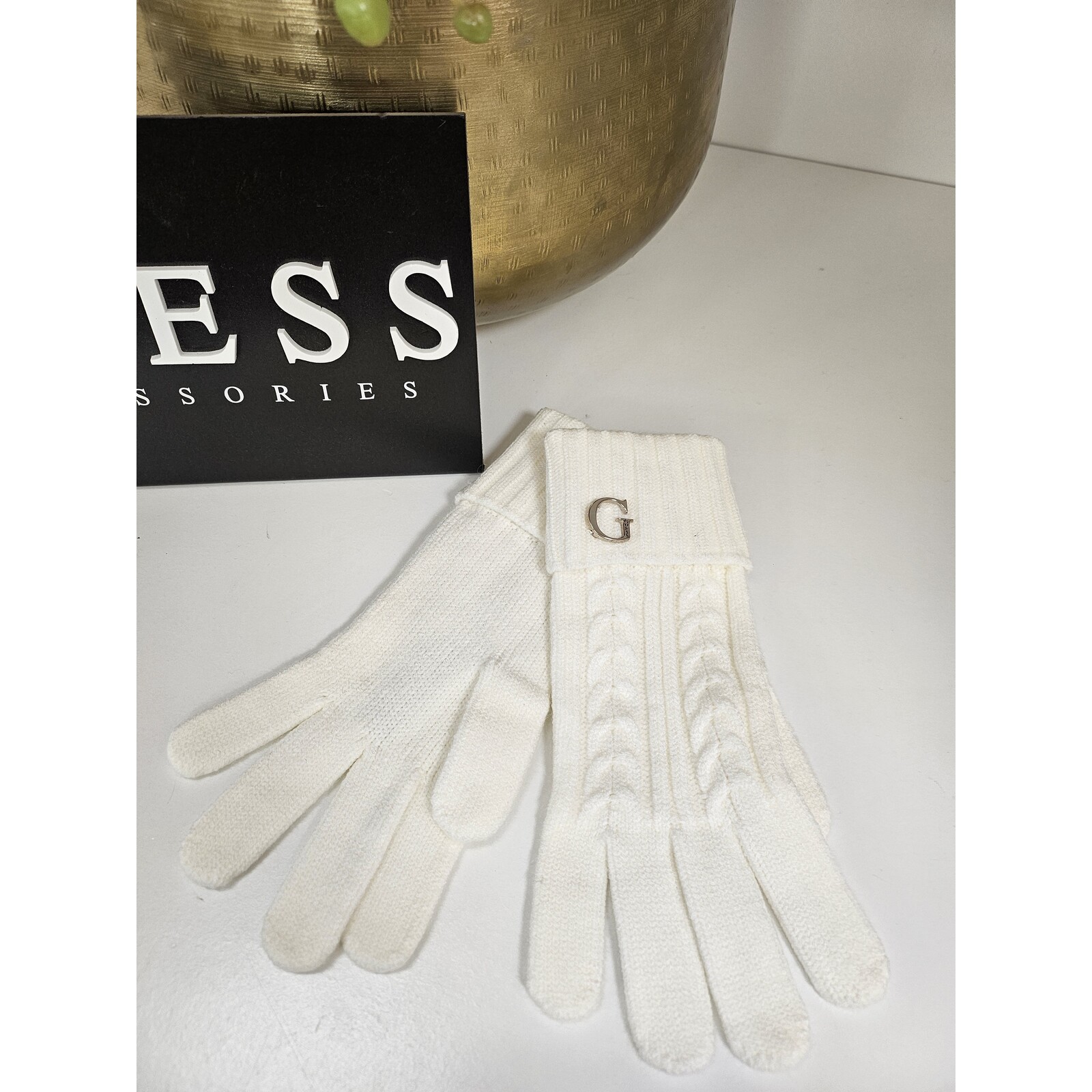 Guess Handschoenen Logo Guess Off white 954