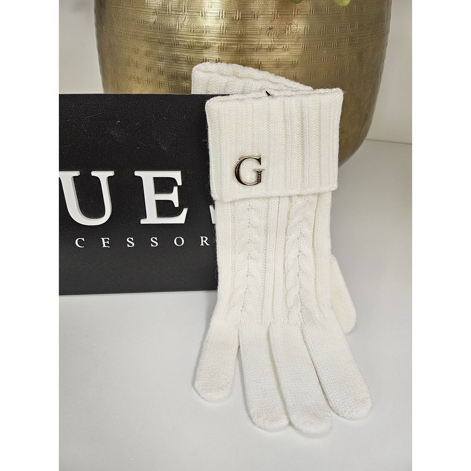 Guess Handschoenen Logo Guess Off white 954