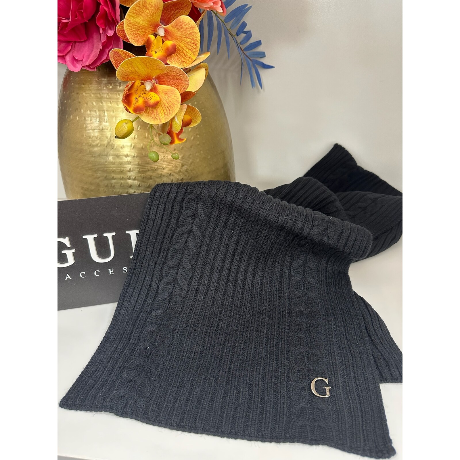 Guess Sjaal Logo Guess Black 969