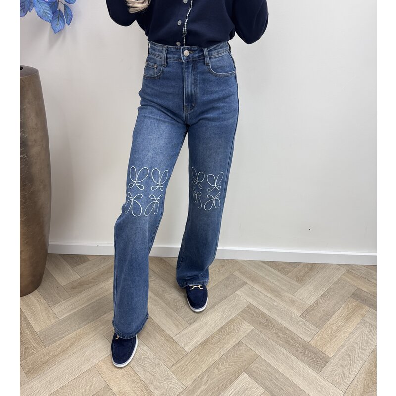 Jeans Folyrose Design Patroon Straight Leg 2228