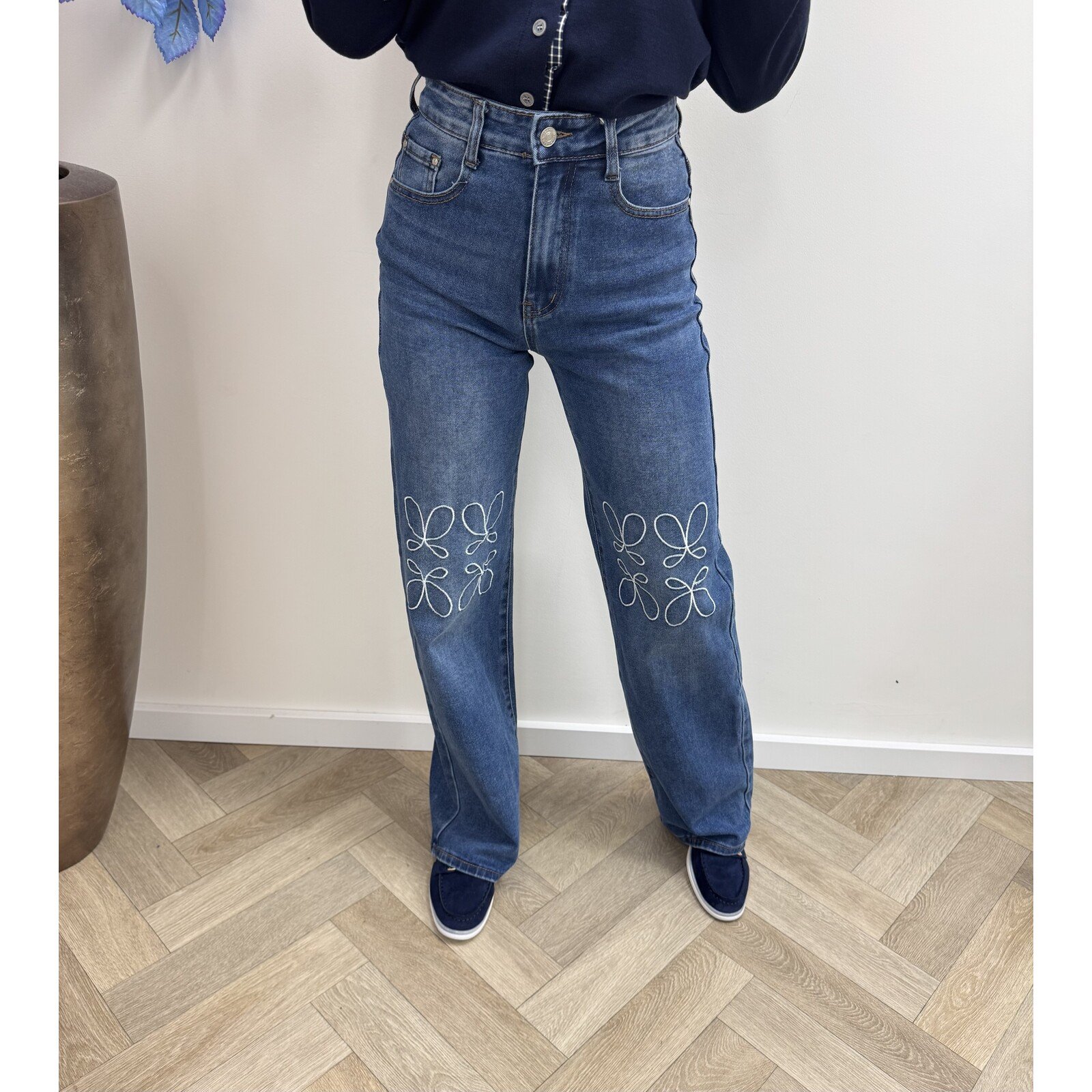 Jeans Folyrose Design Patroon Straight Leg 2228