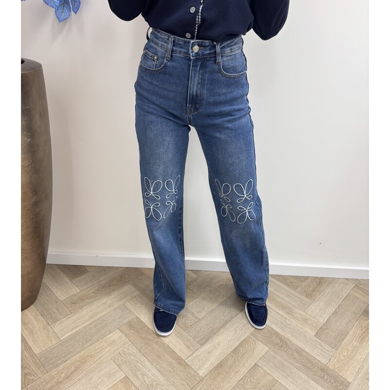 Jeans Folyrose Design Patroon Straight Leg 2228