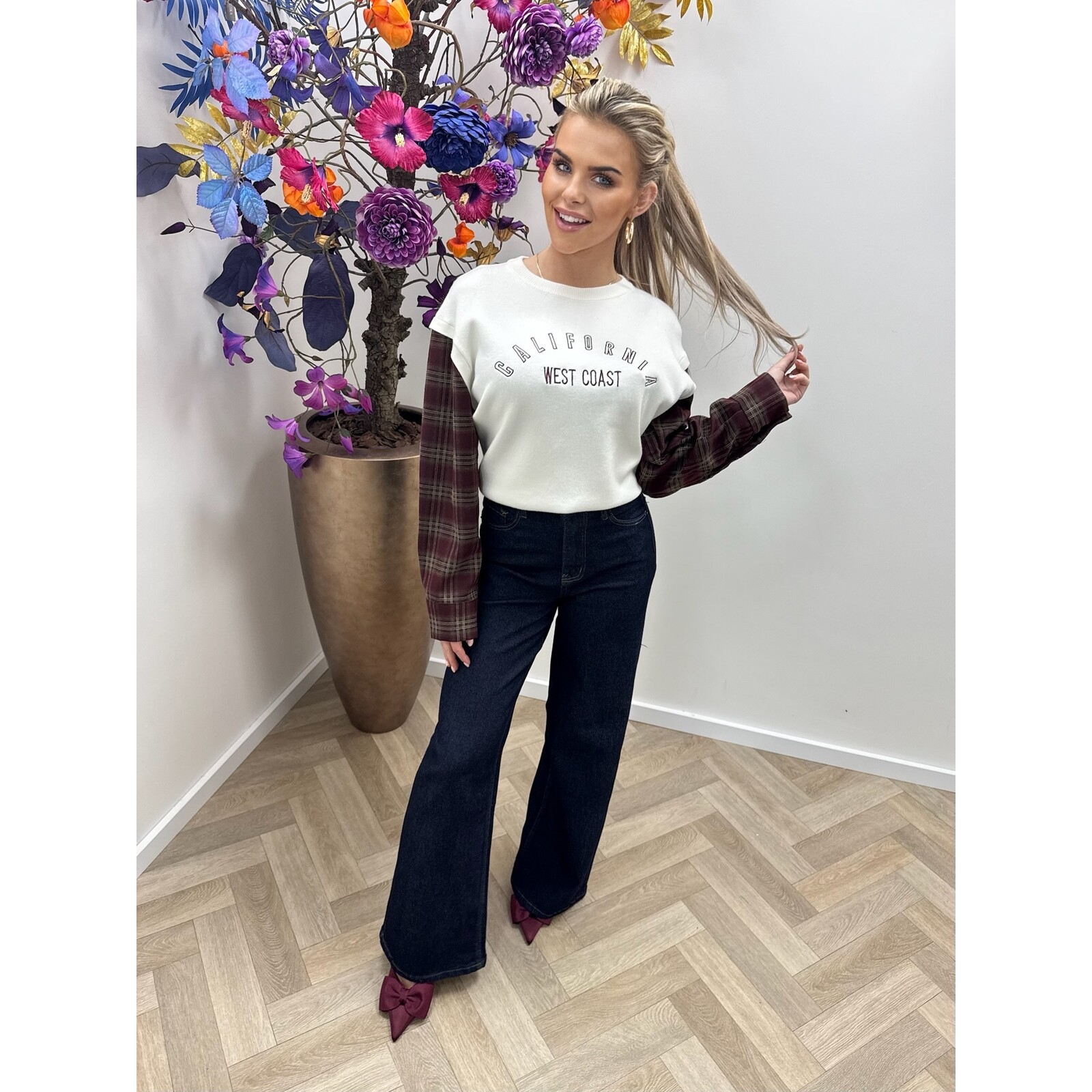 Sweater California ruit K5813 Off White