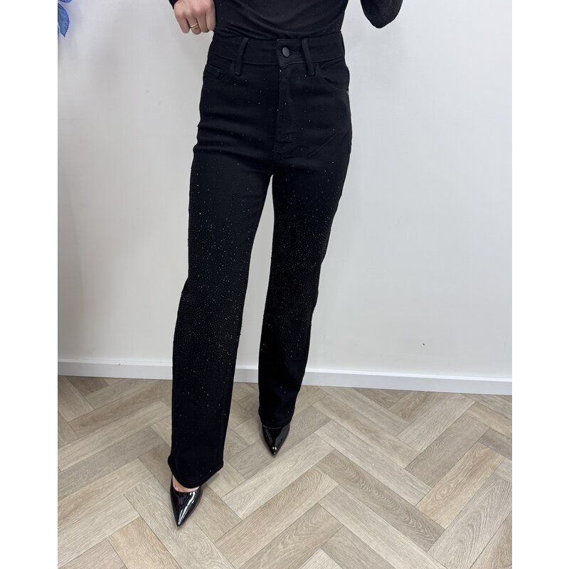 Jeans Folyrose Full Diamonds Black F2039-A