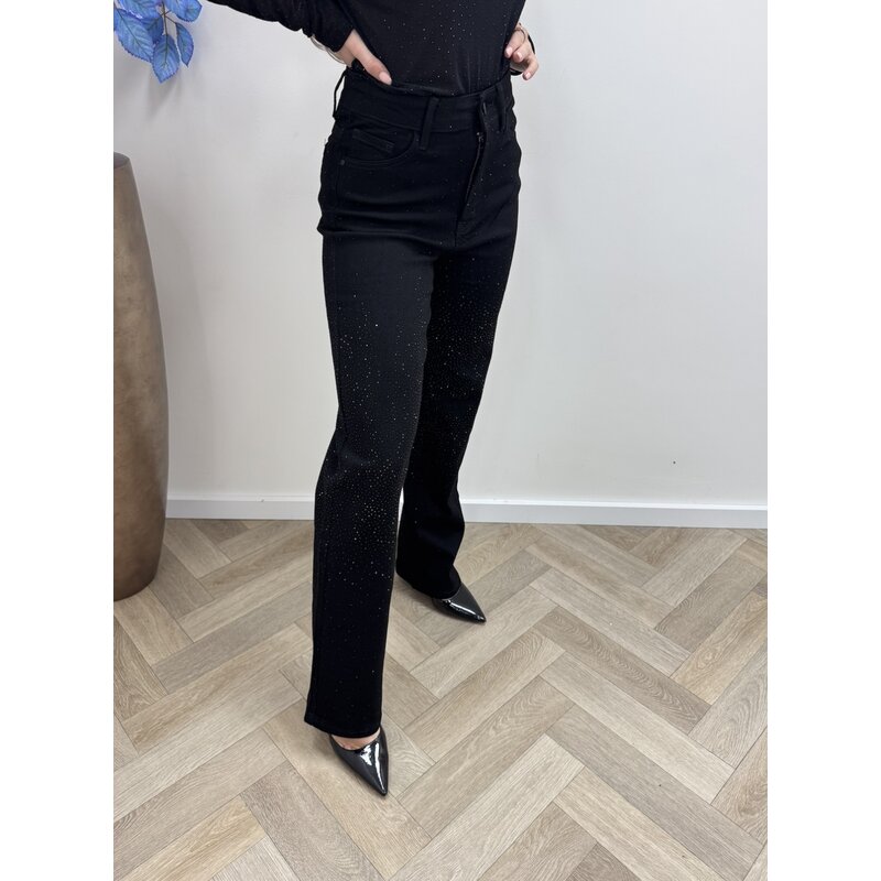 Jeans Folyrose Full Diamonds Black F2039-A