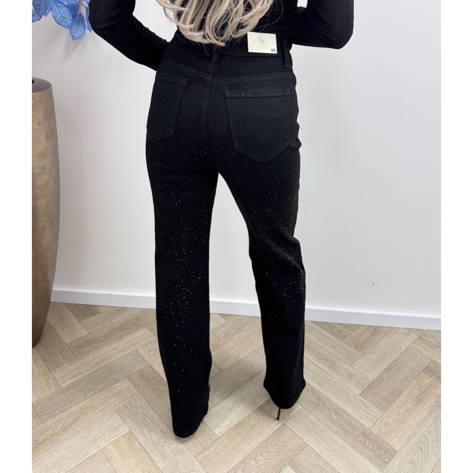 Jeans Folyrose Full Diamonds Black F2039-A