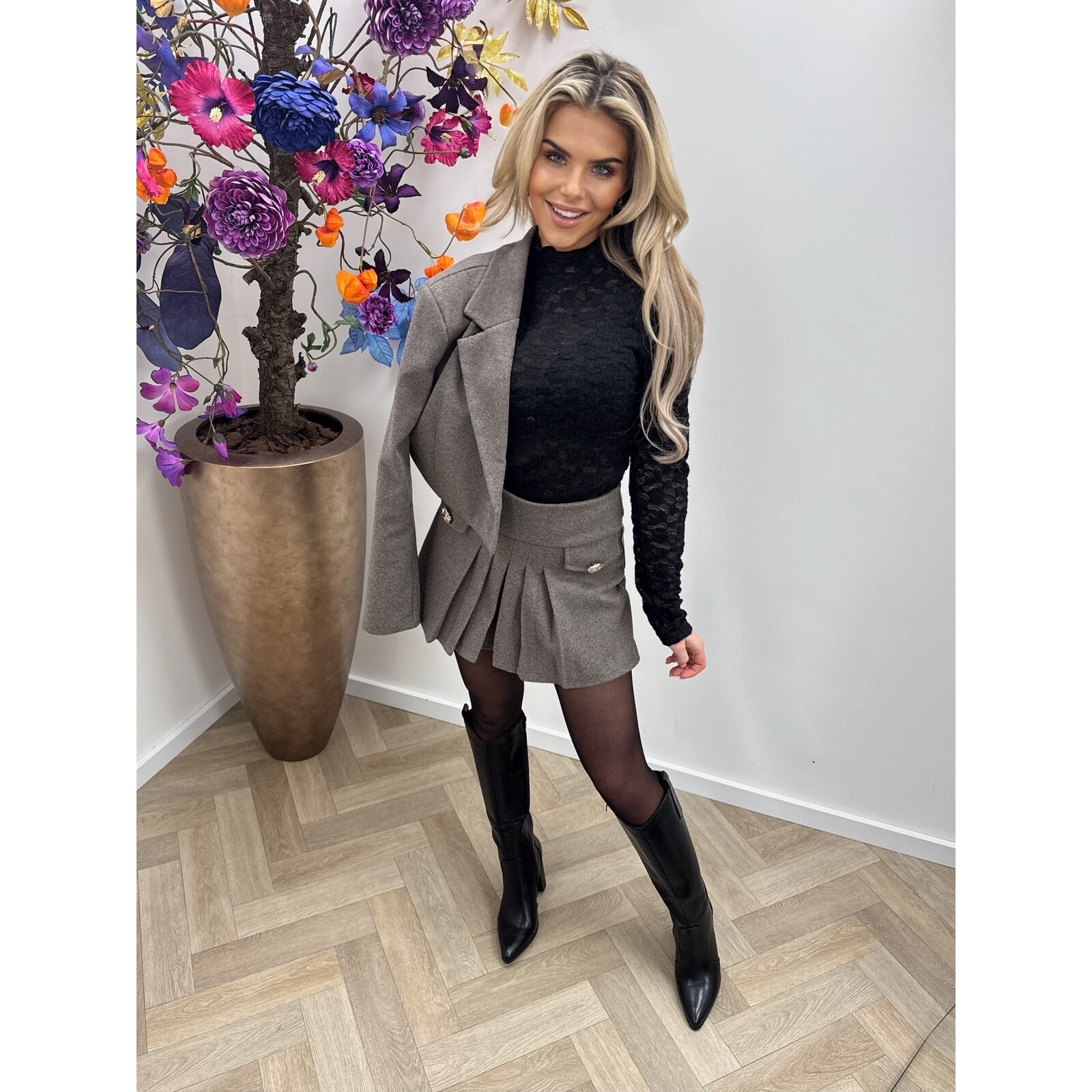 Lace Top Paola  Black