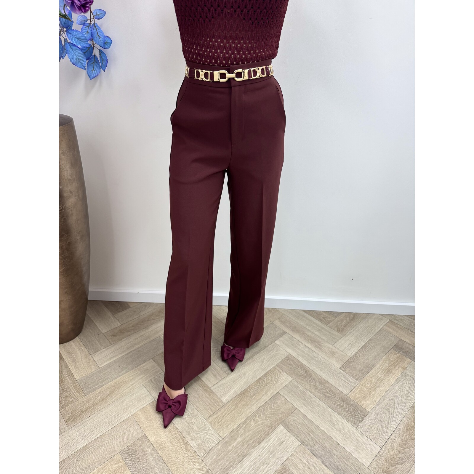 Pants Eve Luxury P934 Bordeaux