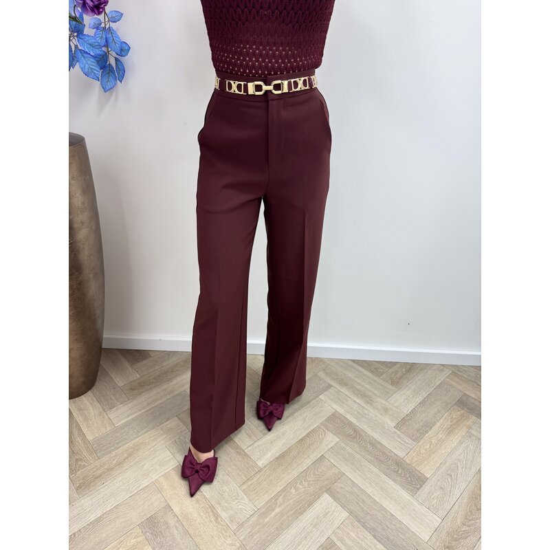 Pants Eve Luxury P934 Bordeaux