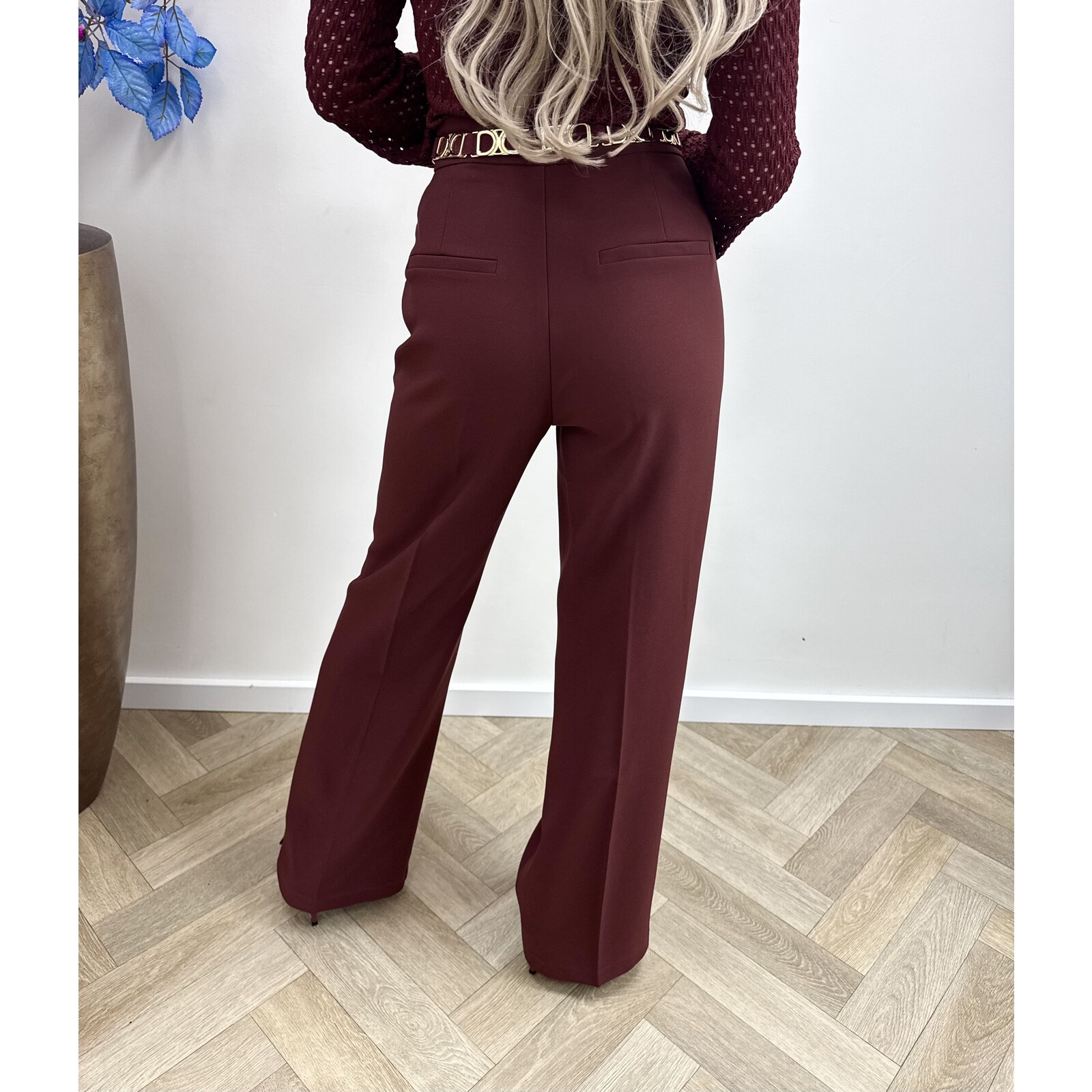 Pants Eve Luxury P934 Bordeaux