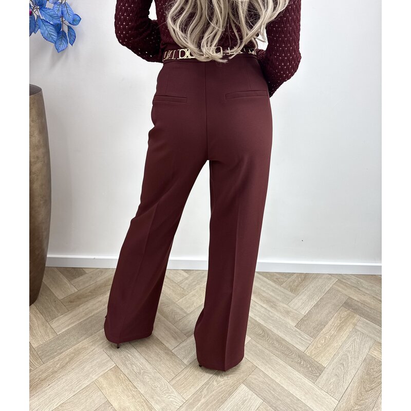 Pants Eve Luxury P934 Bordeaux