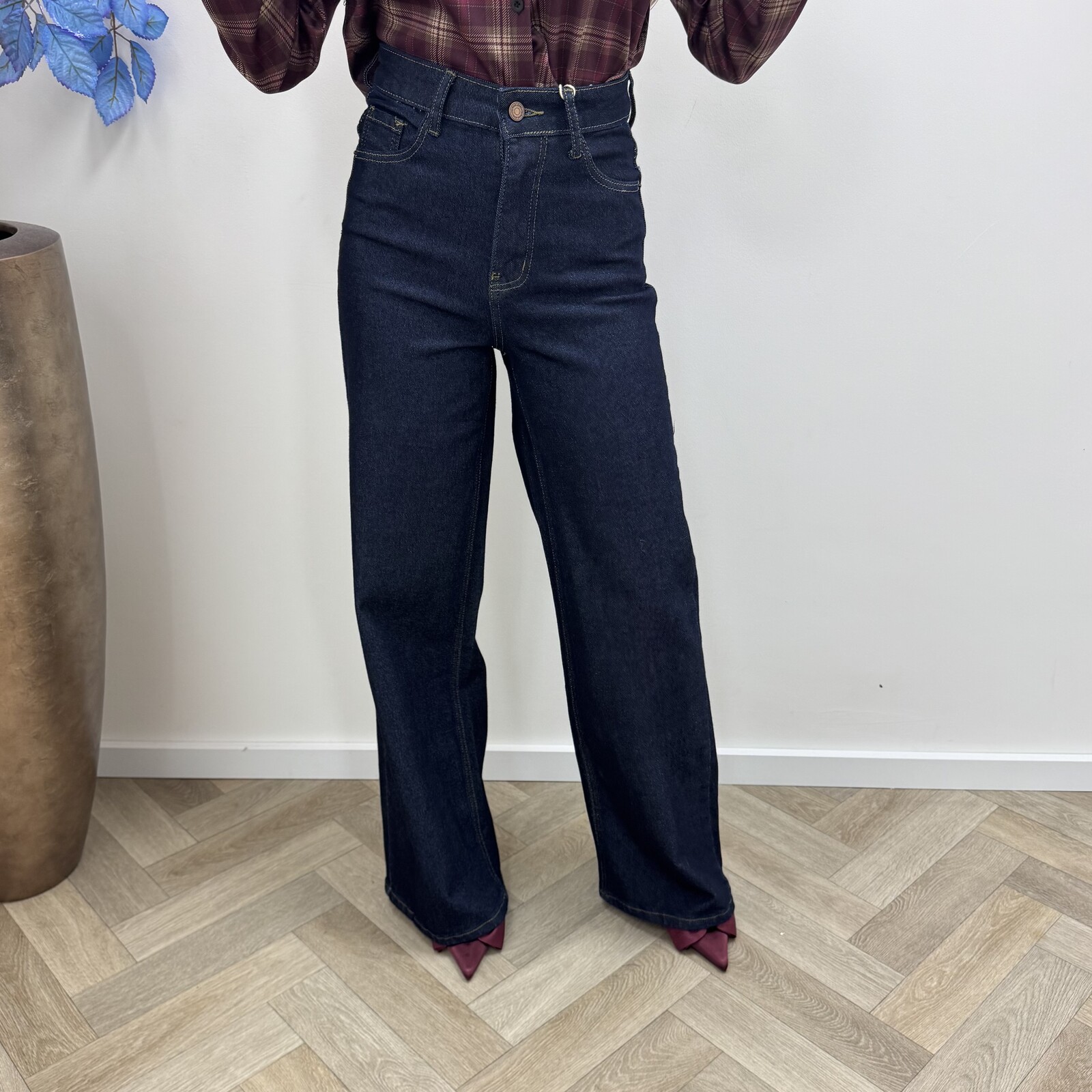 Jeans Straight leg Dark Blue Folyrose FY-10275