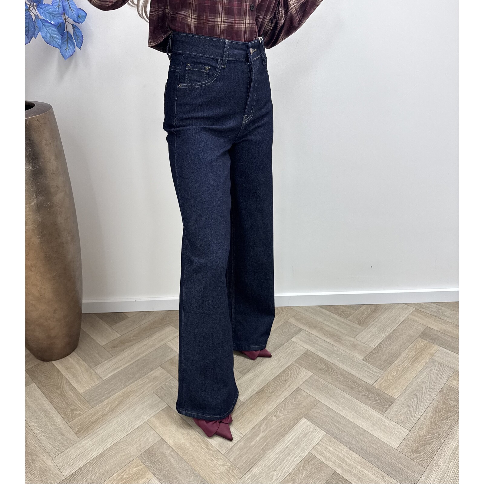 Jeans Straight leg Dark Blue Folyrose FY-10275