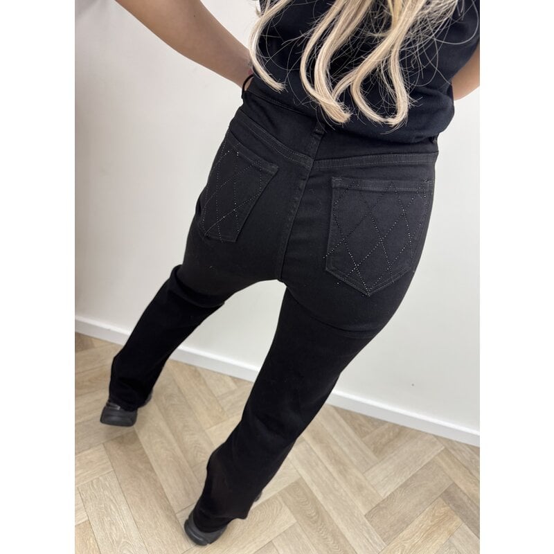 Jeans Folyrose Diamonds black Straight F2021