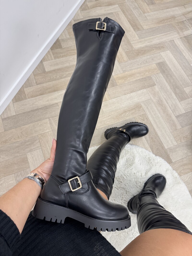 Long Boots Claire Black Gold DES8006