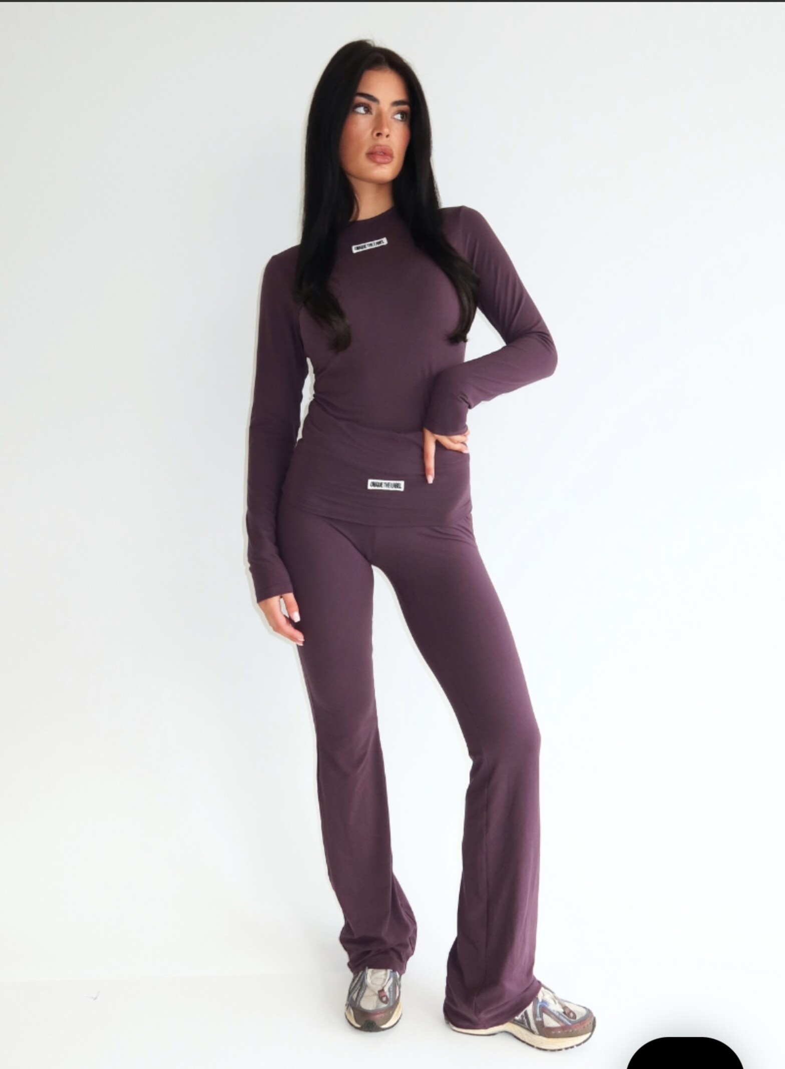 Unique The Label Nena Pants Deep Berry