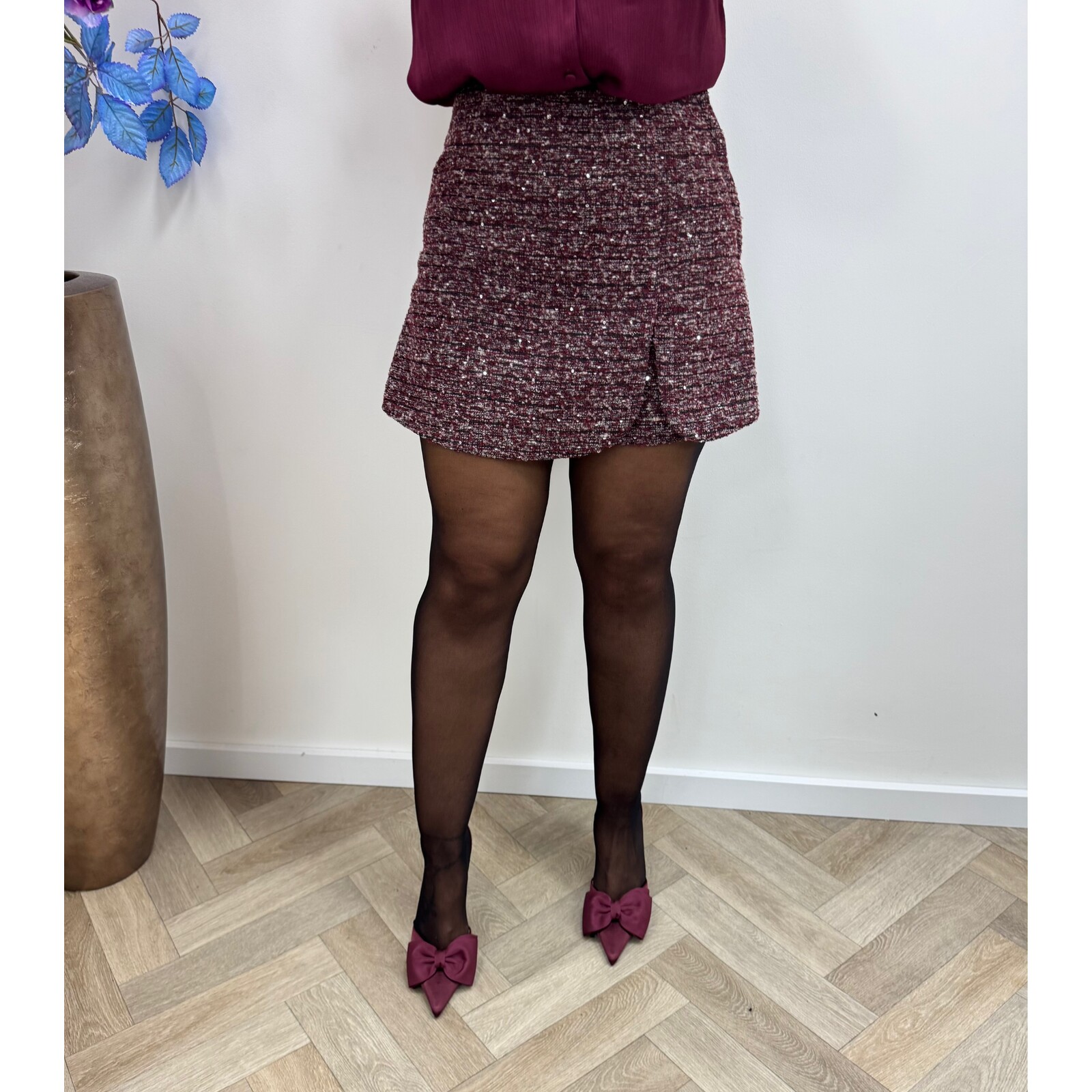 Skort Glam Tweed PC124 Wine