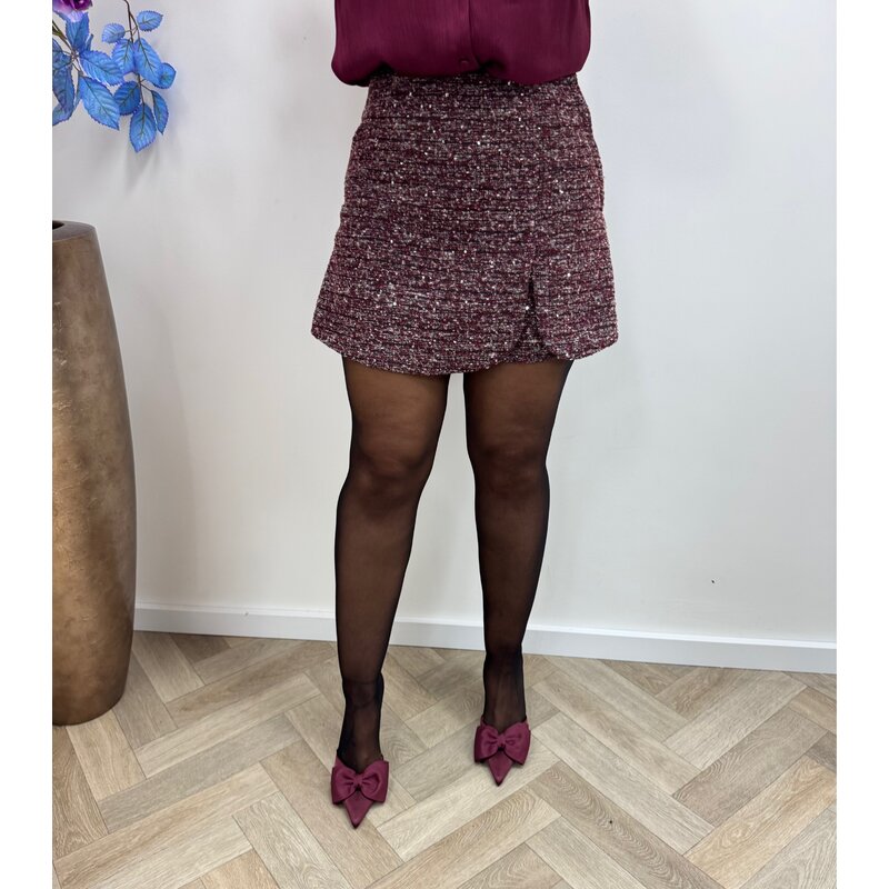 Skort Glam Tweed PC124 Wine