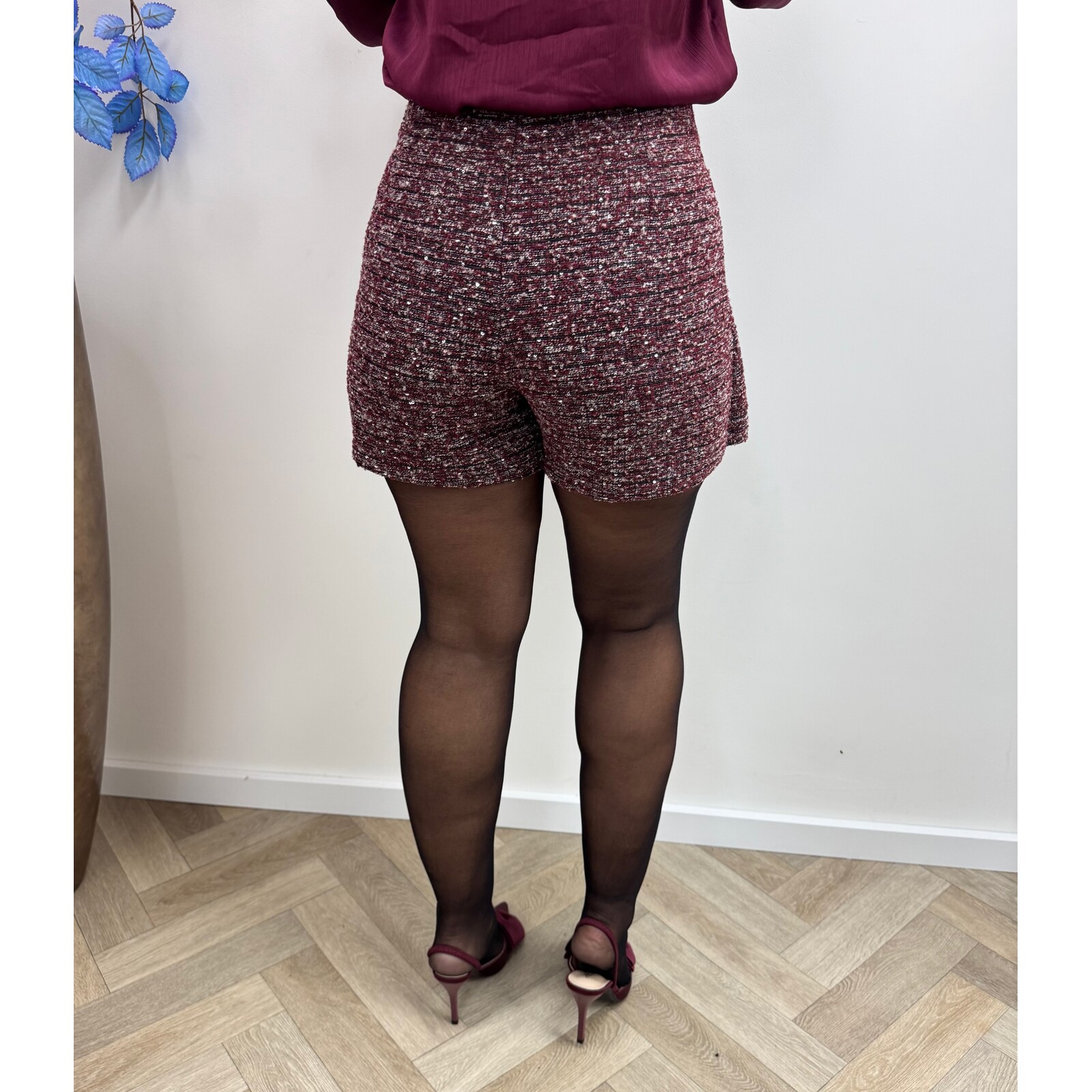 Skort Glam Tweed PC124 Wine