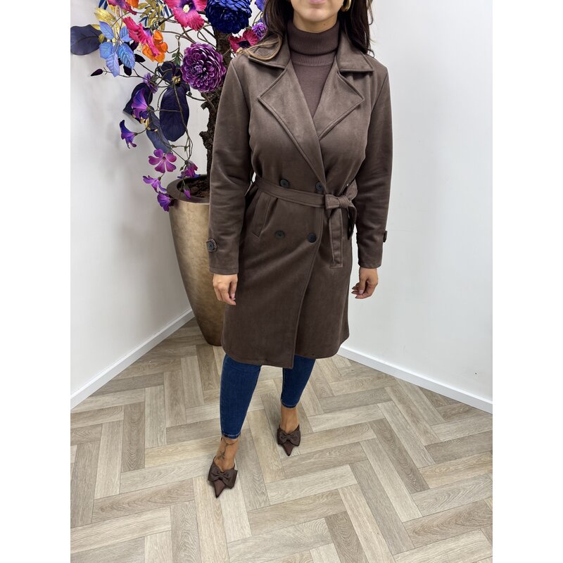 Long Jacket Suede Choco