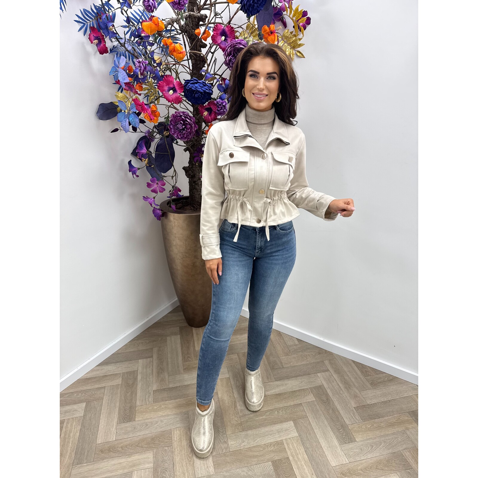 Jacket Suede Lindsay Beige