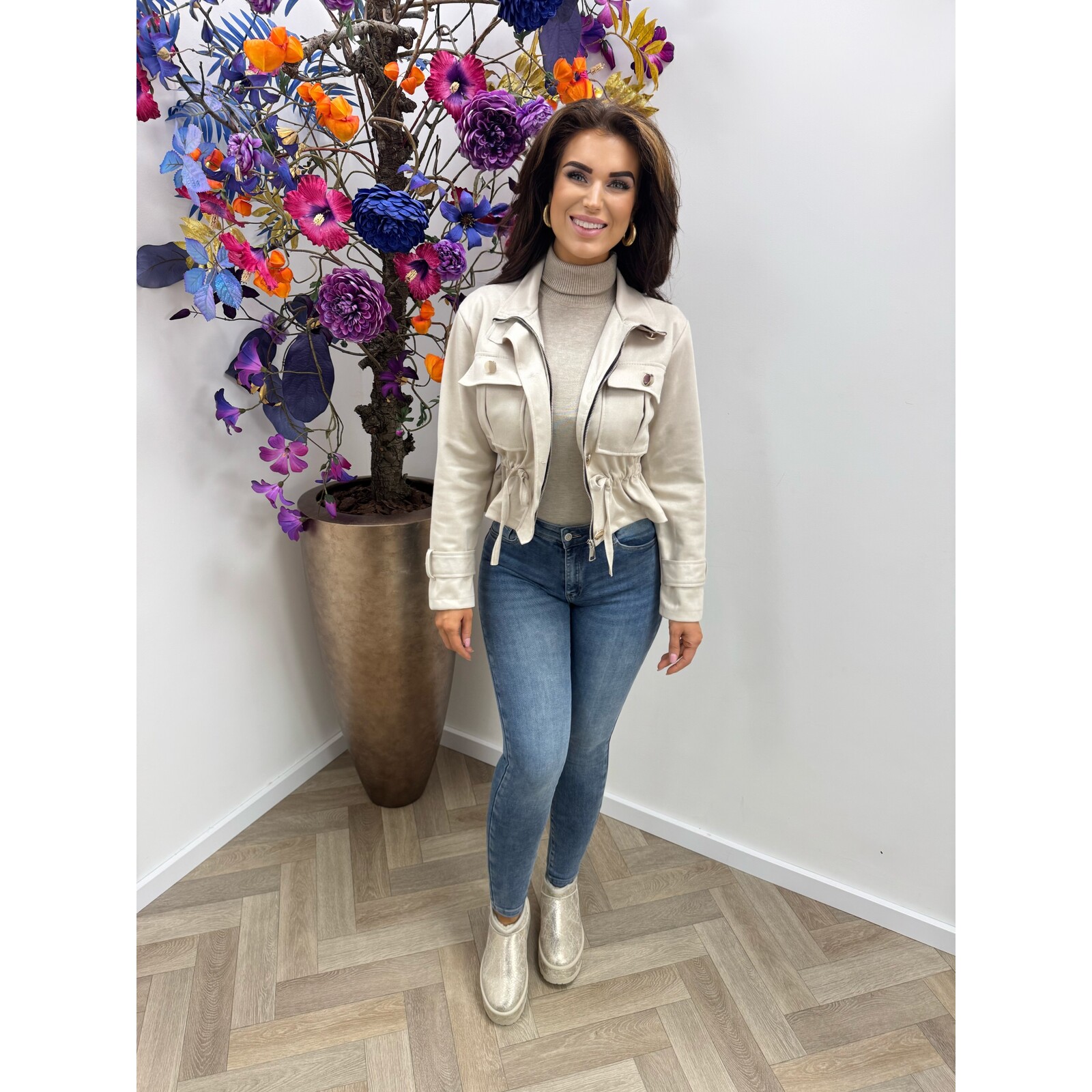 Jacket Suede Lindsay Beige