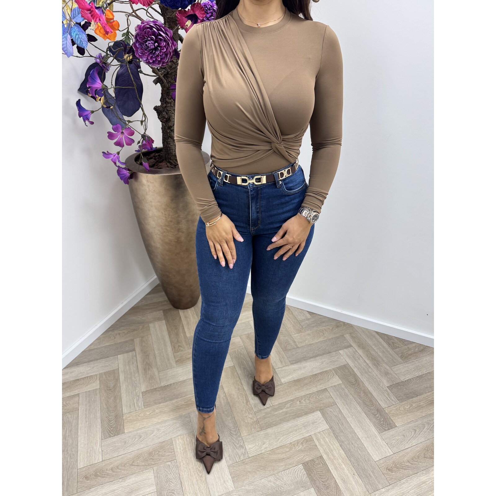 Travel Top Knot By Swan HS8826 Taupe