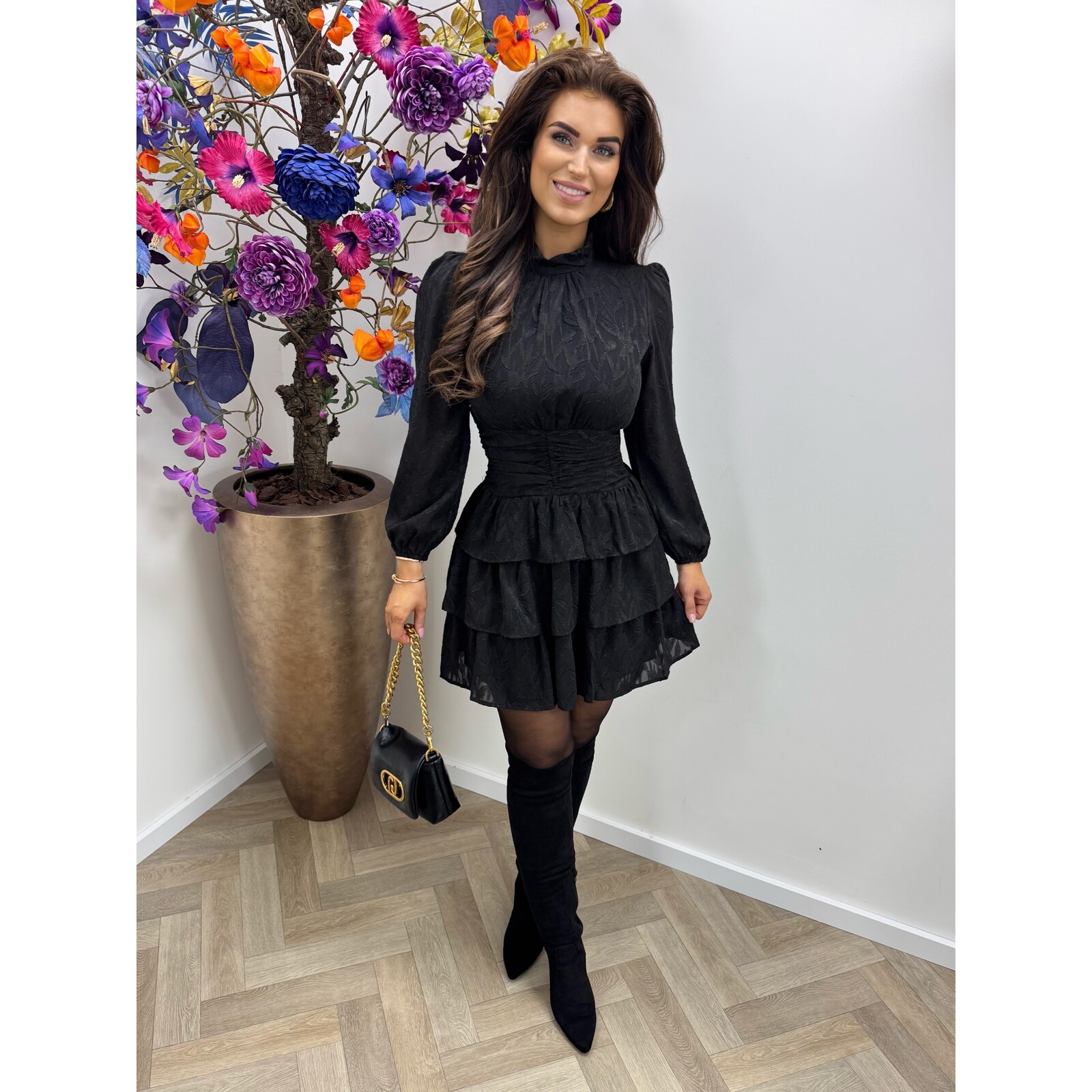 Dress Leyla Ruffle CY5269A Black