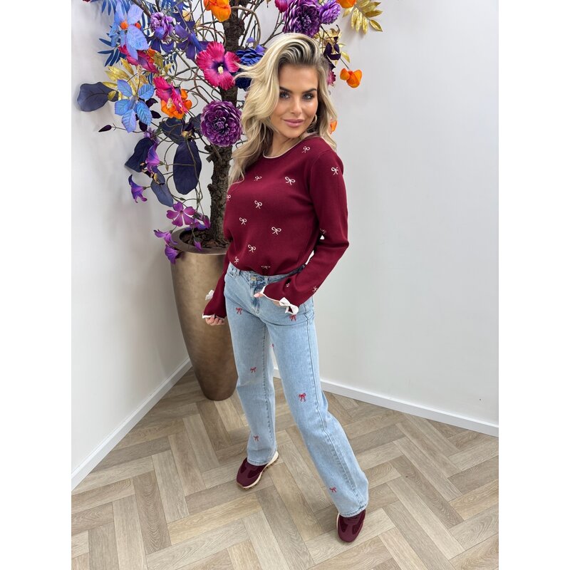 Top Jolly Bow Bordeaux 655