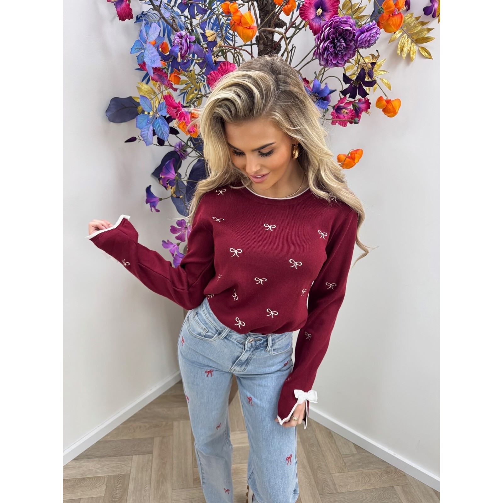 Top Jolly Bow Bordeaux 655