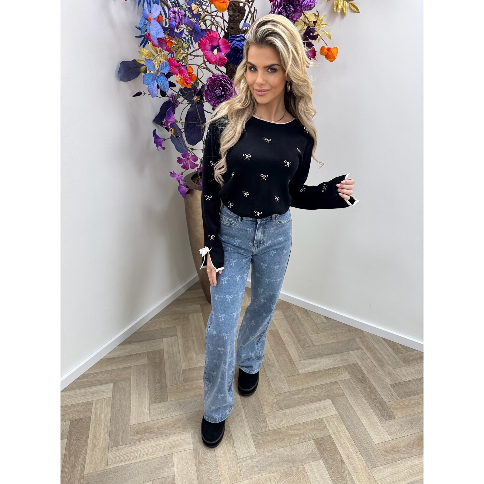 Top Jollly Bow Black 655