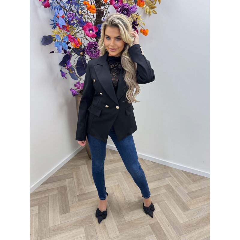 Blazer Vanessa Button Black
