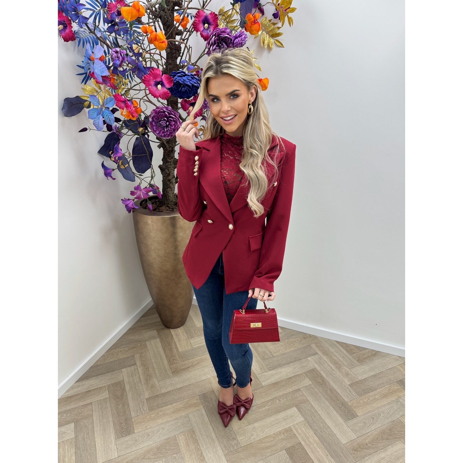 Blazer Vanessa Button Bordeaux