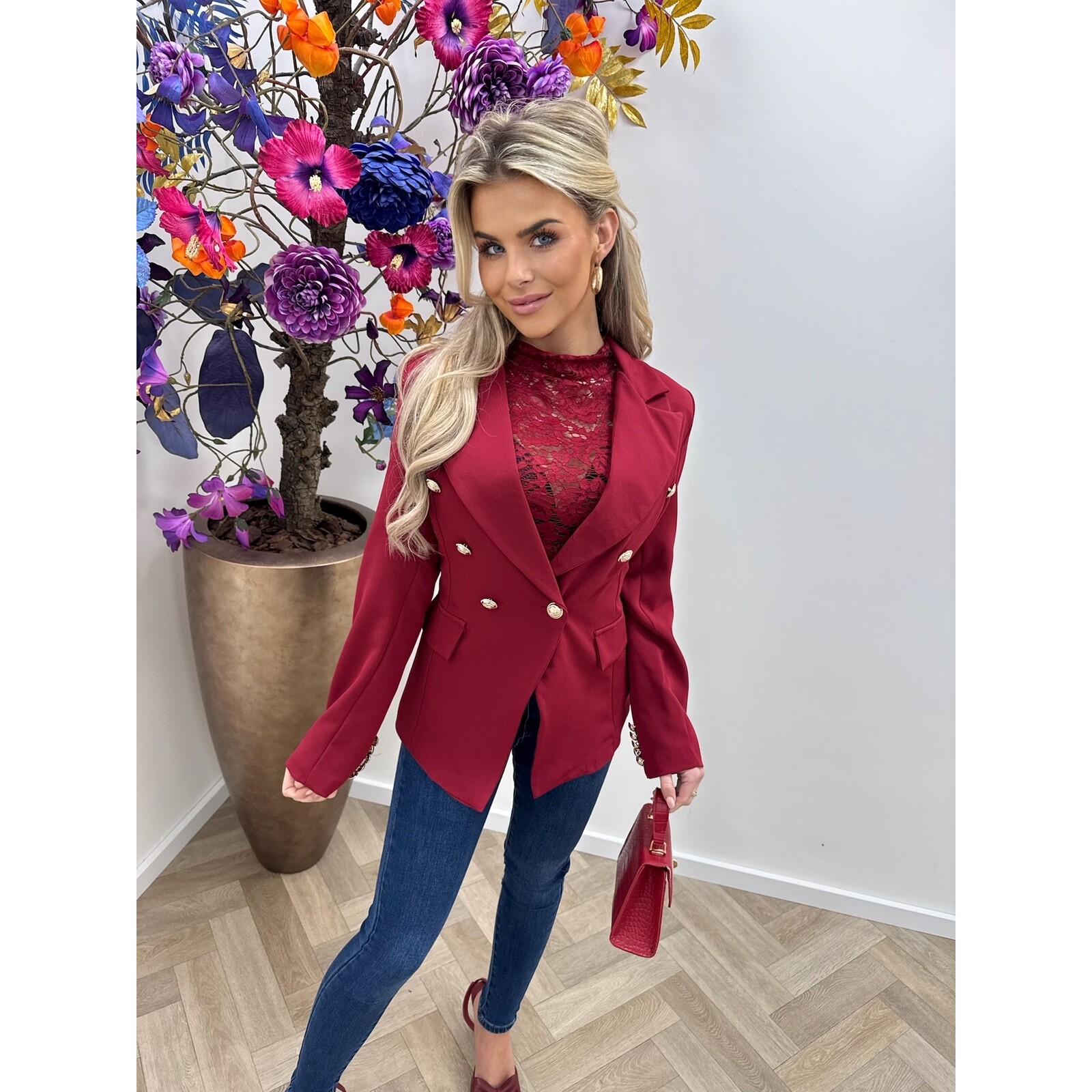 Blazer Vanessa Button Bordeaux