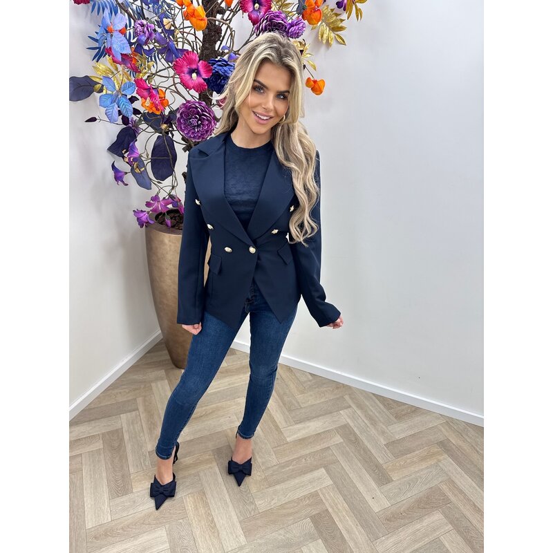 Blazer Vanessa Button Navy