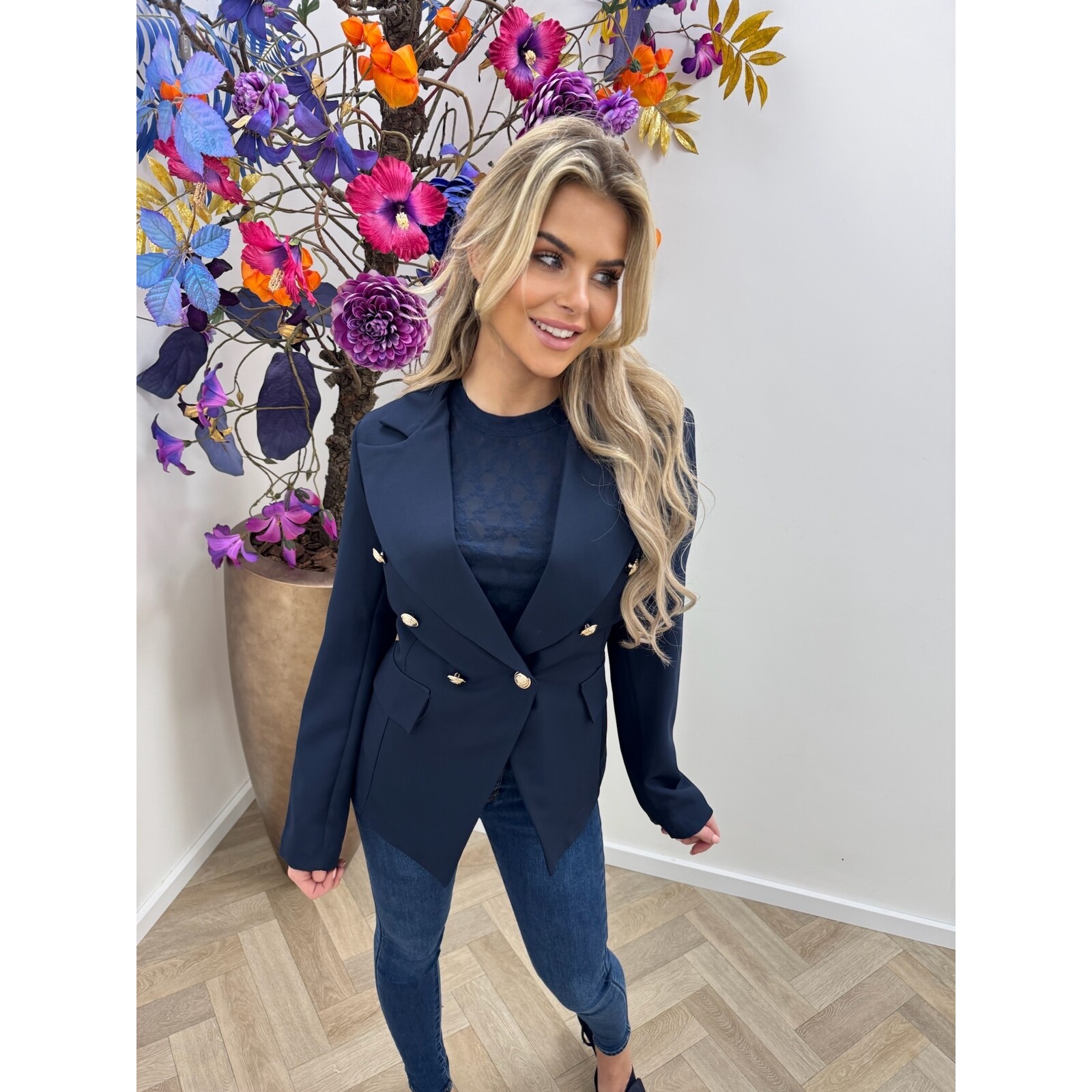 Blazer Vanessa Button Navy