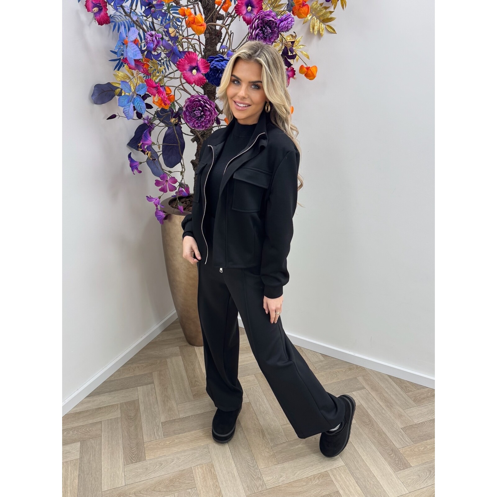 2 Delige Franny Style  Black