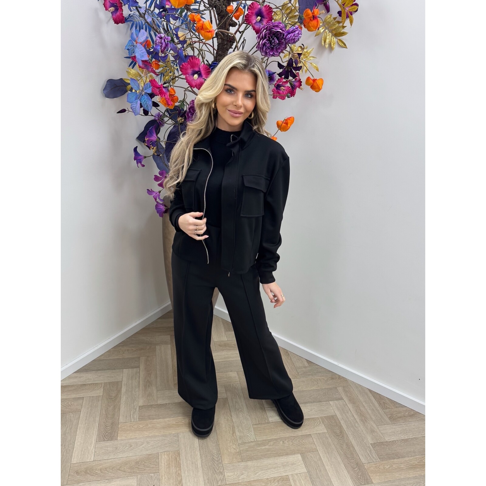 2 Delige Franny Style  Black