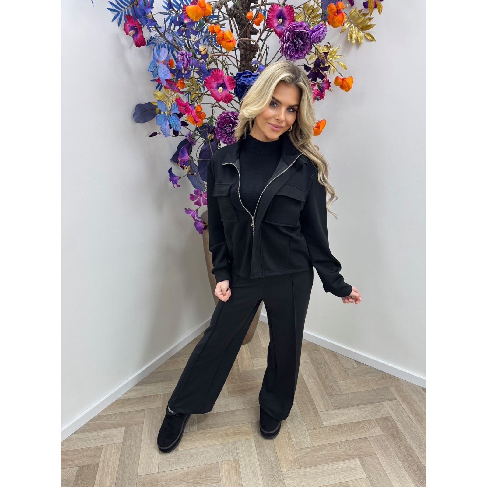 2 Delige Franny Style  Black